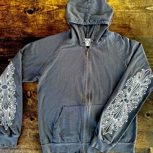 Chrome Hearts Zip Front Hoodie Sweatshirt